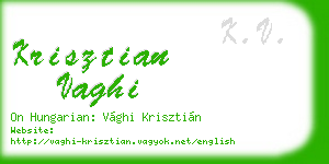 krisztian vaghi business card